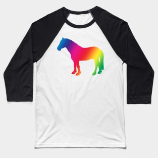 Horse rainbow silhouette Baseball T-Shirt